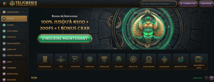 Talismania Nouveau casino en ligne